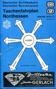 Taschenfahrplan Nordhessen 1976 / 1977
