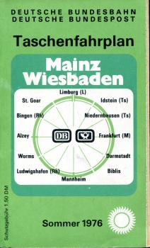 Taschenfahrplan Mainz Wiesbaden 1976