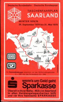 Taschenfahrplan Saarland 1974 / 1975