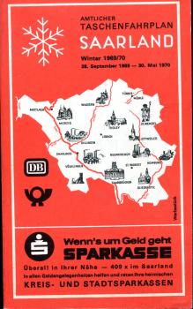 Taschenfahrplan Saarland 1969 / 1970