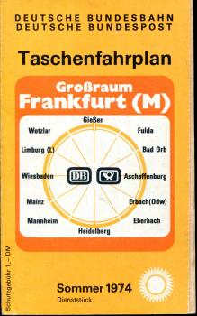 Taschenfahrplan Großraum Frankfurt (M) 1974