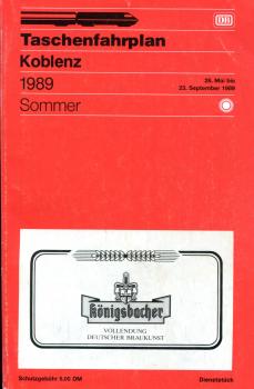Taschenfahrplan Koblenz 1989