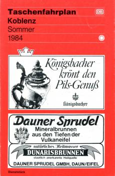 Taschenfahrplan Koblenz 1984