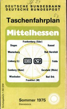 Taschenfahrplan Mittelhessen 1975