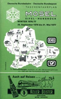 Taschenfahrplan Mosel Eifel Hunsrück 1976 / 1977