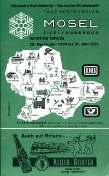 Taschenfahrplan Mosel Eifel Hunsrück 1974 / 1975
