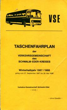 Taschenfahrplan Schwalm Eder Kreis 1987 / 1988
