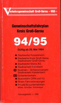 Gemeinschaftsfahrplan Kreis Groß-Gerau 1994 / 1995
