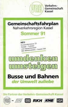 Fahrplan Verkehrsgemeinschaft Kassel 1991