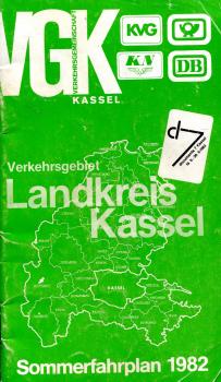 Fahrplan Verkehrsgemeinschaft Kassel 1982