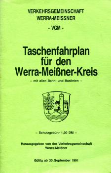 Taschenfahrplan für den Werra-Meißner Kreis 1991