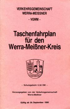Taschenfahrplan für den Werra-Meißner Kreis 1990