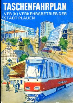 Taschenfahrplan Stadt Plauen 1978