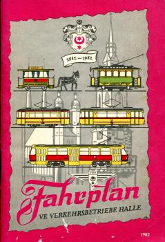 Fahrplan VE Verkehrsbetriebe Halle 1982