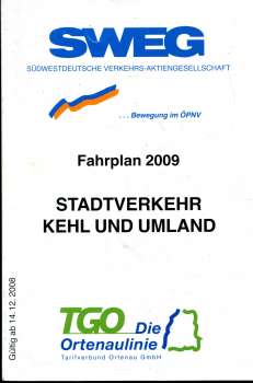 SWEG Fahrplan Kehl und Umland 2009