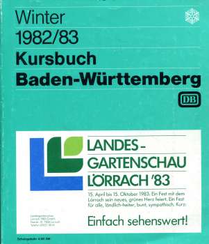 Kursbuch Baden-Württemberg 1982 / 1983