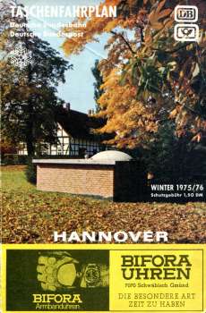 Taschenfahrplan Hannover 1975 / 1976