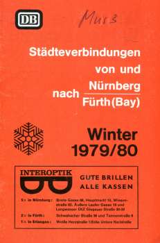 Städteverbindungen von und nach Nürnberg 1979 / 1980