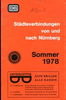 Städteverbindungen von und nach Nürnberg 1978