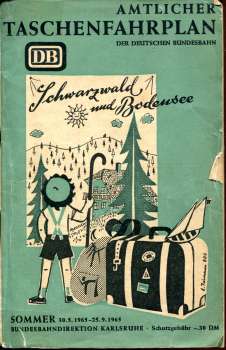 Taschenfahrplan Schwarzwald und Bodensee 1965