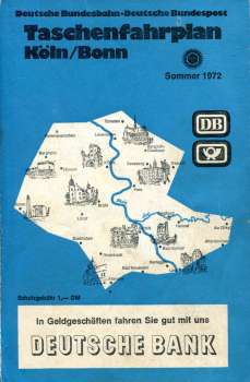 Taschenfahrplan Köln / Bonn 1972
