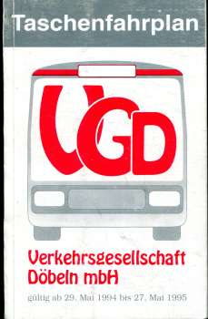 Taschenfahrplan Verkehrsgesellschaft Döbeln  1994 / 1995