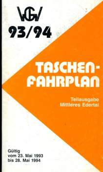 Taschenfahrplan Mittleres Edertal 1993 / 1994