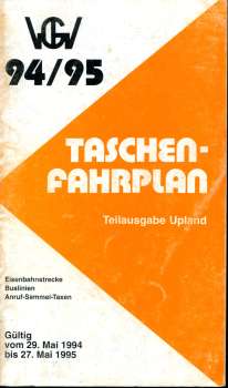 Taschenfahrplan Upland 1994 / 1995 ( Deckblatt etwas berieben!)