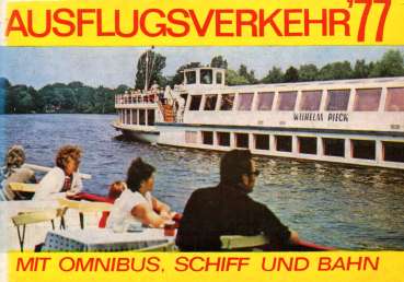 Fahrplan Ausflugsverkehr BVB Berlin 1977