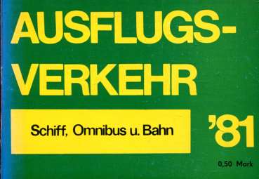 Fahrplan Ausflugsverkehr BVB Berlin 1981
