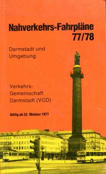 Nahverkehrs Fahrpläne Darmstadt 1977 / 1978