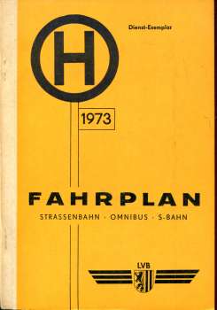 Fahrplan Leipzig Strassenbahn, Omnibus und S-Bahn 1973