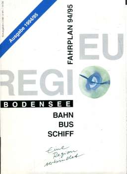 Fahrplan Region Bodensee 1994 / 1995 Bahn Bus Schiff