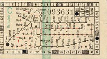 Fahrschein Straßenbahn Heidelberg