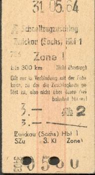 Schnellzugzuschlag Zwickau Hbf