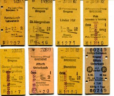 8 Fahrkarten Bregenz