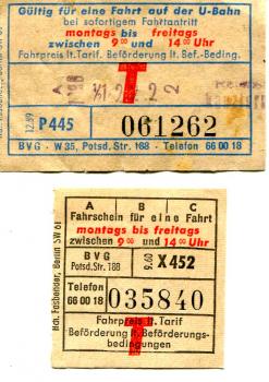 2 Tagesfahrscheine BVG Berlin