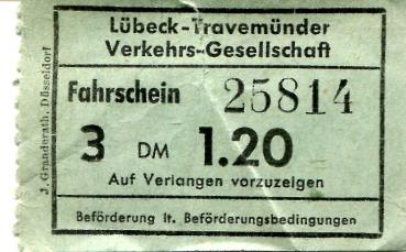 Fahrschein Verkehrs Gesellschaft Lübeck – Travemünde