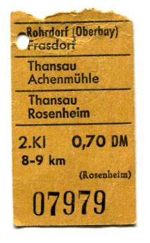 Fahrschein Rosenheim Frasdorf