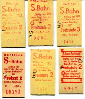 6 Fahrkarten S-Bahn Berlin