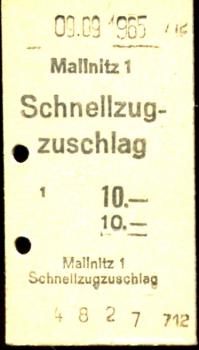 Schnellzugzuschlag Mallnitz 1965