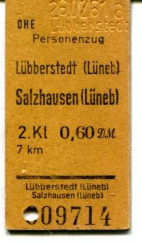 OHE Fahrkarte Lübberstedt – Salzhausen