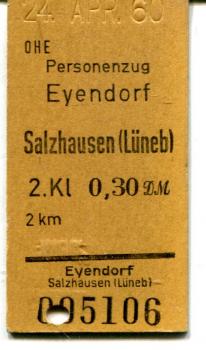 OHE Fahrkarte Eyendorf – Salzhausen