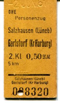 OHE Fahrkarte Salzhausen – Garlstorf