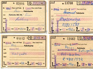 4 Fahrscheine DB