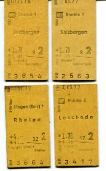 4 Fahrkarten Rheine