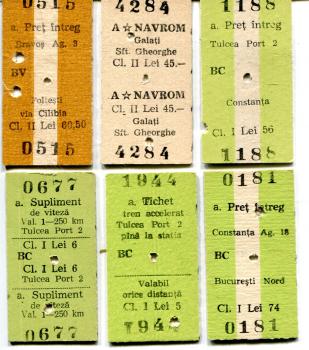 6 Fahrkarten Rumänien