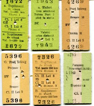 6 Fahrkarten Rumänien