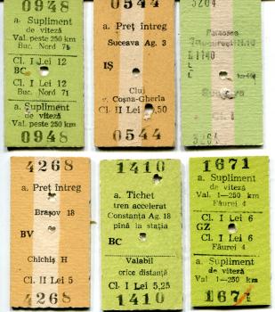 6 Fahrkarten Rumänien