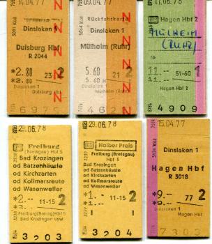 6 Fahrkarten DB